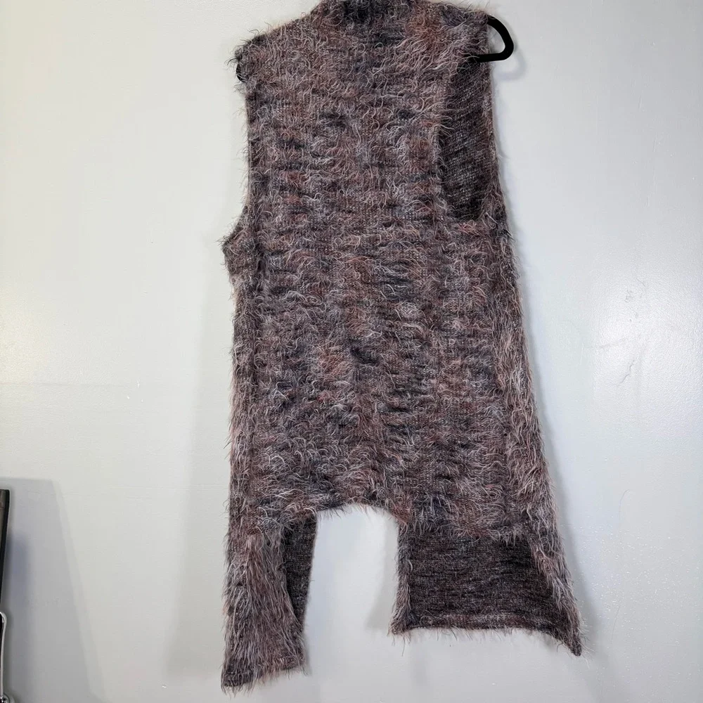 Bryn Walker Textured Knit‎ Vest in Gray and Peach Sz XL